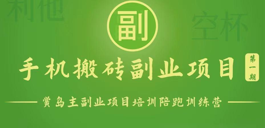 手机搬砖小副业项目训练营1.0，能用手机做的简单小副业-kk网创