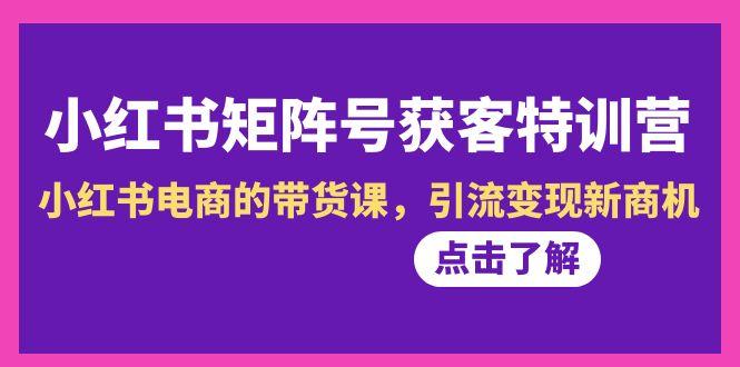 小红书-矩阵号获客特训营-第10期，小红书电商的带货课，引流变现新商机-kk网创