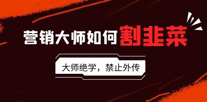 营销大师如何割韭菜：流量大师/讲故事大师/话术大师/卖货大师/成交大师/…-kk网创