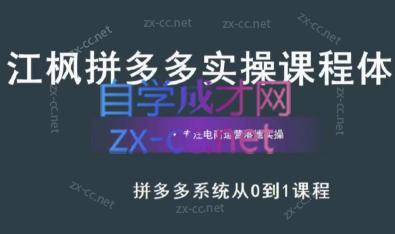 江枫老师·拼多多实操课程-kk网创