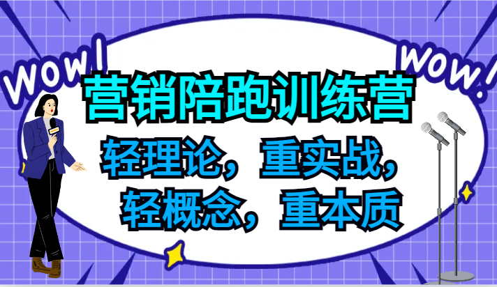 营销陪跑训练营，轻理论，重实战，轻概念，重本质，适合中小企业和初创企业的老板-kk网创