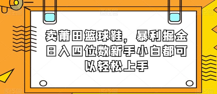 卖莆田篮球鞋，暴利掘金日入四位数新手小白都可以轻松上手【揭秘】-kk网创