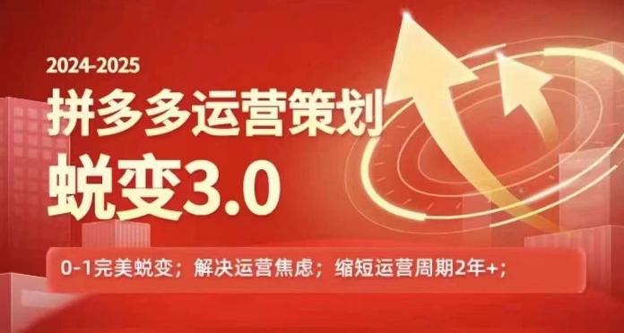 2024-2025拼多多运营策略蜕变3.0，0~1完美蜕变，解决信息焦虑-kk网创