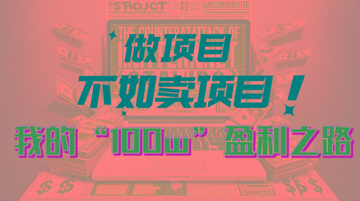 为什么做项目不如卖项目？我的100W+盈利之路-kk网创