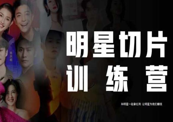王子·明星切片线上训练营（2023），和明星一起拿红利，让明星为我们赚钱-kk网创
