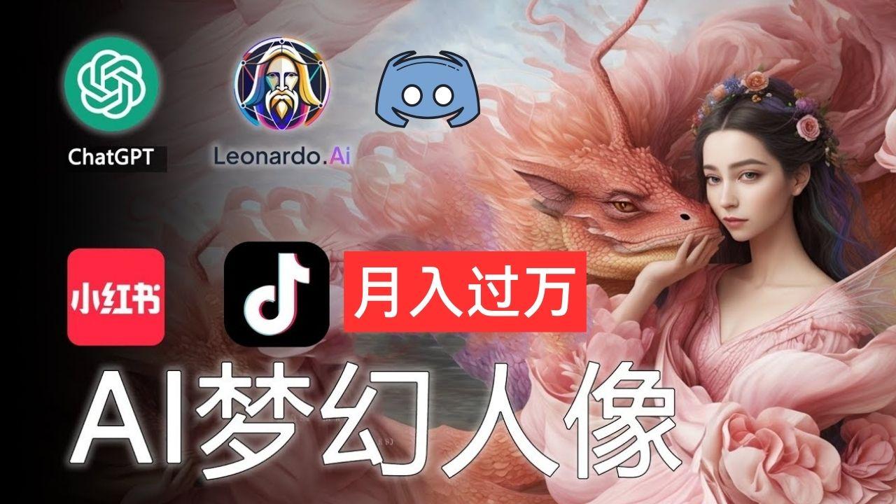 AI摄影梦幻人像：零基础也能月入过万的秘密-kk网创