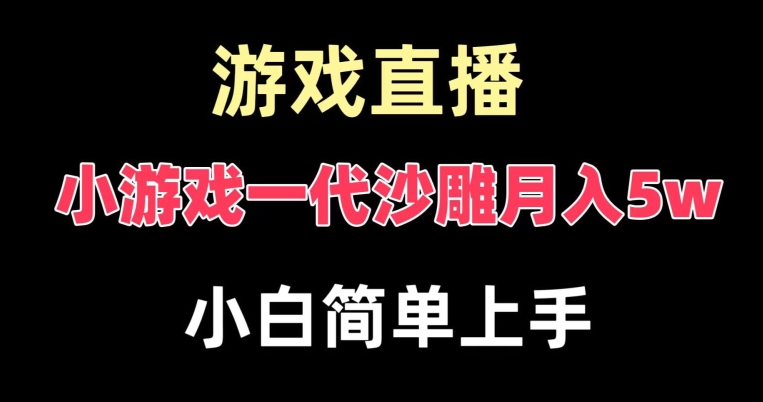 玩小游戏一代沙雕月入5w，爆裂变现，快速拿结果，高级保姆式教学【揭秘】-kk网创