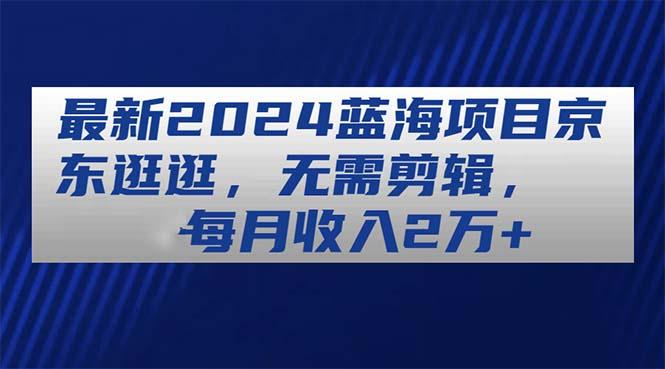 最新2024蓝海项目京东逛逛，无需剪辑，每月收入2万+-kk网创