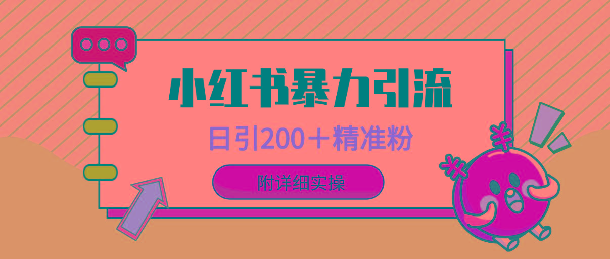 (9582期)小红书暴力引流大法，日引200＋精准粉，一键触达上万人，附详细实操-kk网创