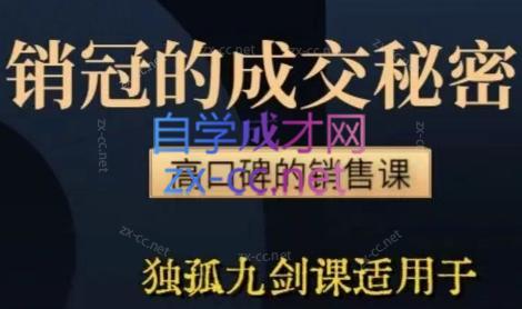 李老师·实战派销售视频课|孤独九剑-kk网创
