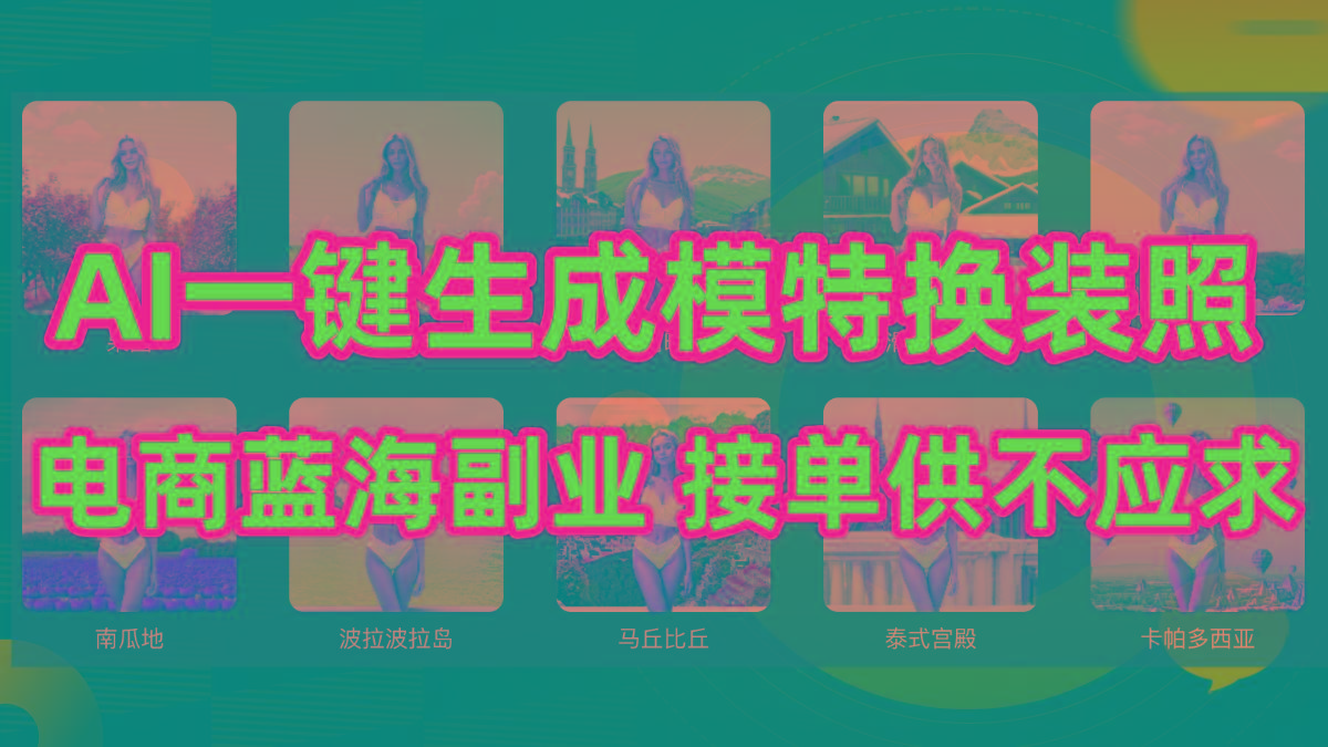 (9616期)AI制作一键生成模特换装照，电商蓝海副业供不应求-kk网创