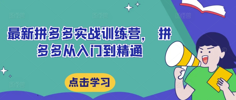 最新拼多多实战训练营， 拼多多从入门到精通-kk网创