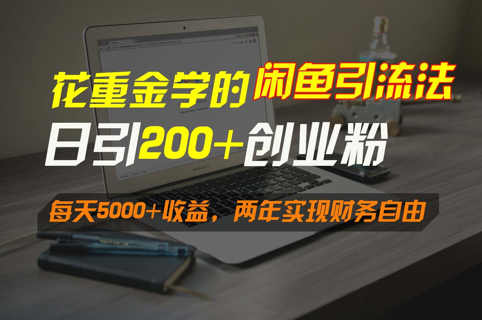 花重金学的闲鱼引流法，日引流300+创业粉，每天5000+收益，两年实现财务自由-kk网创