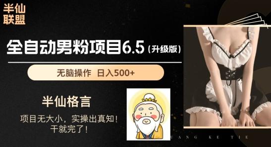 男粉项目6.5升级版，全自动男粉项目，日收入1K+【揭秘】-kk网创