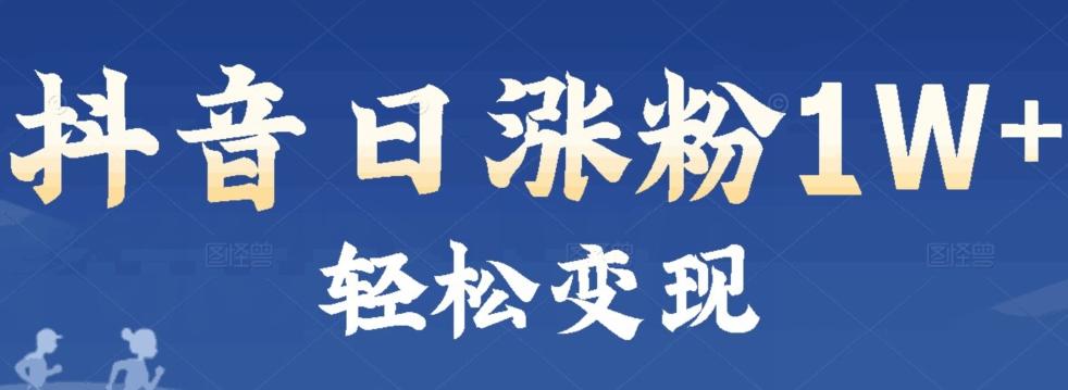 首发抖音新赛道日涨粉1W+轻松变现-kk网创
