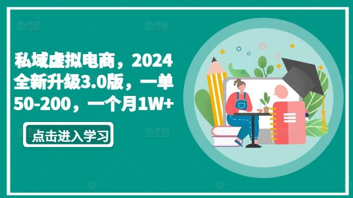 私域虚拟电商，2024全新升级3.0版，一单50-200，一个月1W+【揭秘】-kk网创