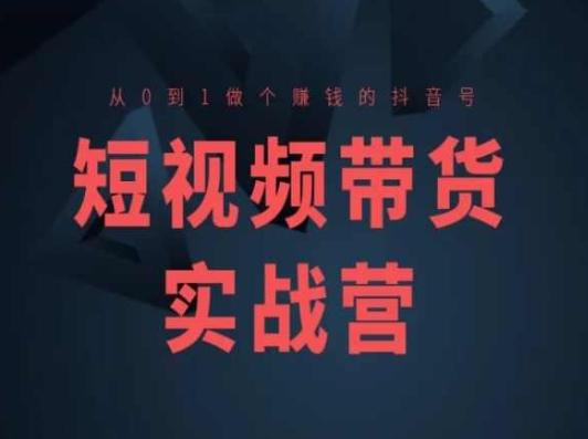 短视频带货实战营(高阶课)，从0到1做个赚钱的抖音号-kk网创