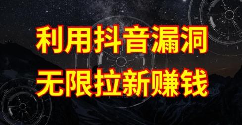 利用抖音链接漏洞，无限拉新赚钱【漏洞原理+操作流程】【揭秘】-kk网创