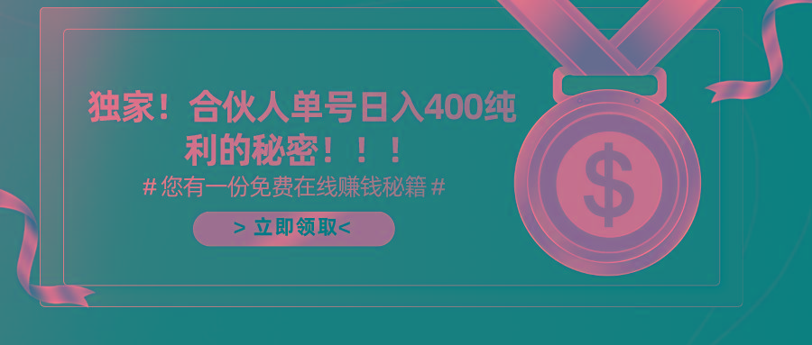(10028期)合伙人广告撸金最新玩法，每天单号400纯利-kk网创
