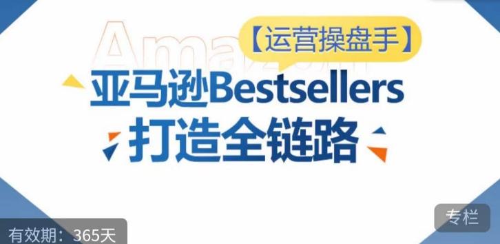 运营操盘手！亚马逊Bestsellers打造全链路，选品、Listing、广告投放全链路进阶优化-kk网创