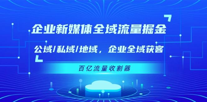 企业 新媒体 全域流量掘金：公域/私域/地域 企业全域获客 百亿流量 收割器-kk网创