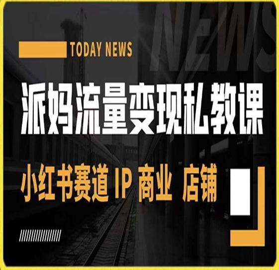 派妈流量变现私教课，小红书赛道IP  商业  店铺 -kk网创