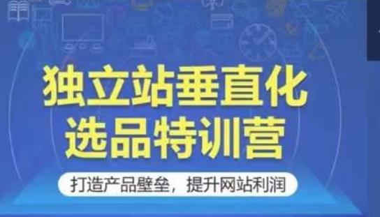 独立站垂直化选品特训营，打造产品壁垒，提升网站利润-kk网创