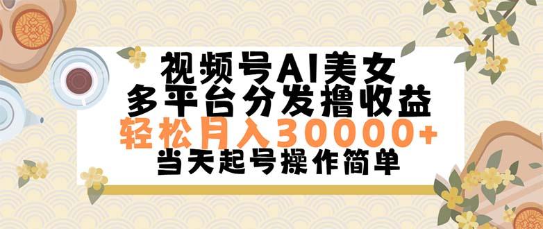 视频号AI美女，轻松月入30000+,操作简单轻松上手-kk网创