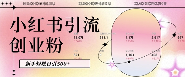 小红书私域引流无脑操作法：AI生成内容，粉丝自动转化，新手轻松日引500+创业粉-kk网创