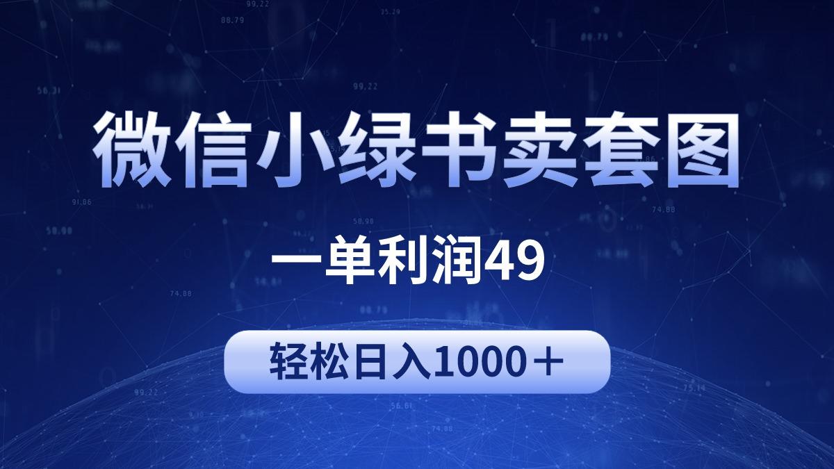 (9915期)冷门微信小绿书卖美女套图，一单利润49，轻松日入1000＋-kk网创