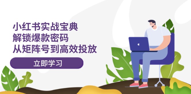小红书实战宝典：解锁爆款密码，从矩阵号到高效投放-kk网创
