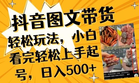 抖音图文带货已过时?那你不如仔细看看这个，小白看完轻松上手起号，日入500+不是梦【揭秘】-kk网创
