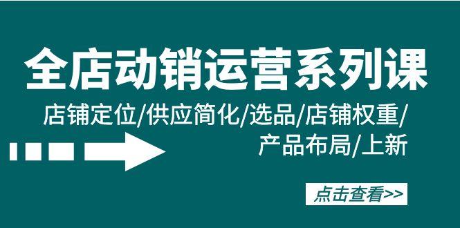 (9845期)全店·动销运营系列课：店铺定位/供应简化/选品/店铺权重/产品布局/上新-kk网创
