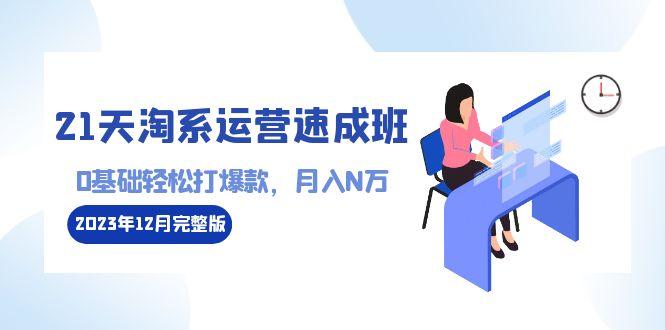 21天淘系运营-速成班2023年12月完整版：0基础轻松打爆款，月入N万-110节课-kk网创