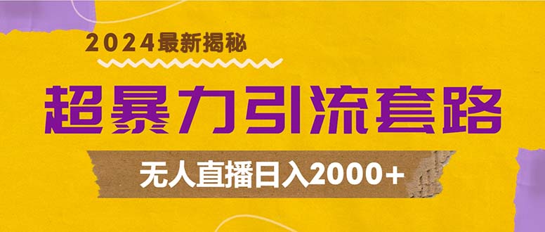 超暴力引流套路，无人直播日入2000+-kk网创