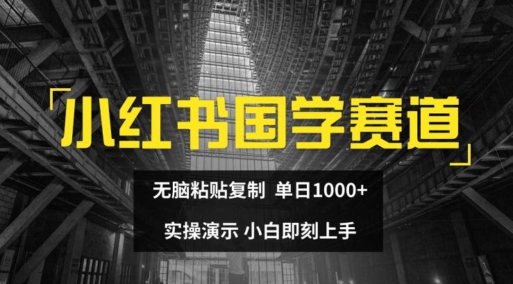 小红书国学赛道，无脑粘贴复制，单日1K，实操演示，小白即刻上手【揭秘】-kk网创