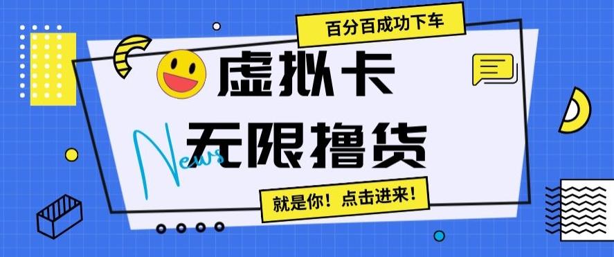 虚拟卡无限撸货，百分百成功下车【仅揭秘】-kk网创