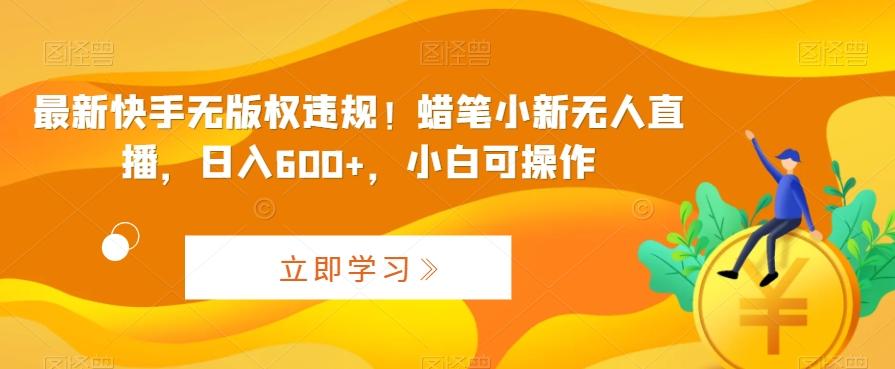 最新快手无版权违规！蜡笔小新无人直播，日入600+，小白可操作【揭秘】-kk网创