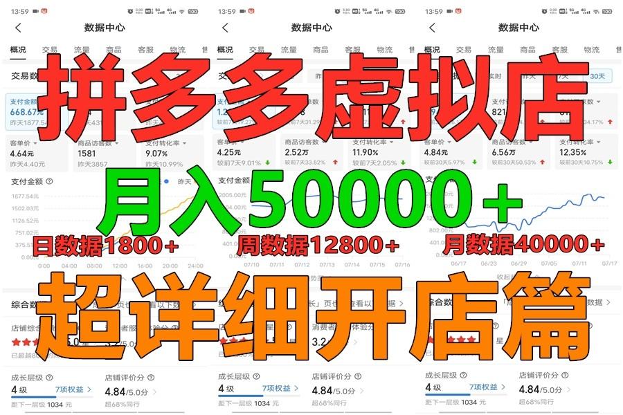 拼多多虚拟电商训练营月入40000+你也行，暴利稳定长久，副业首选-kk网创