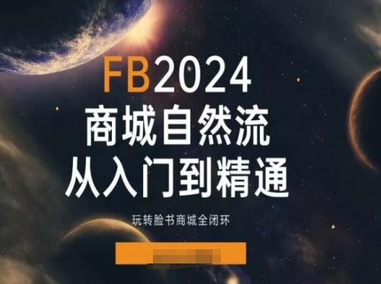 2024Faceboo商城自然流(从入门到精通)，玩转脸书商城全闭环-kk网创
