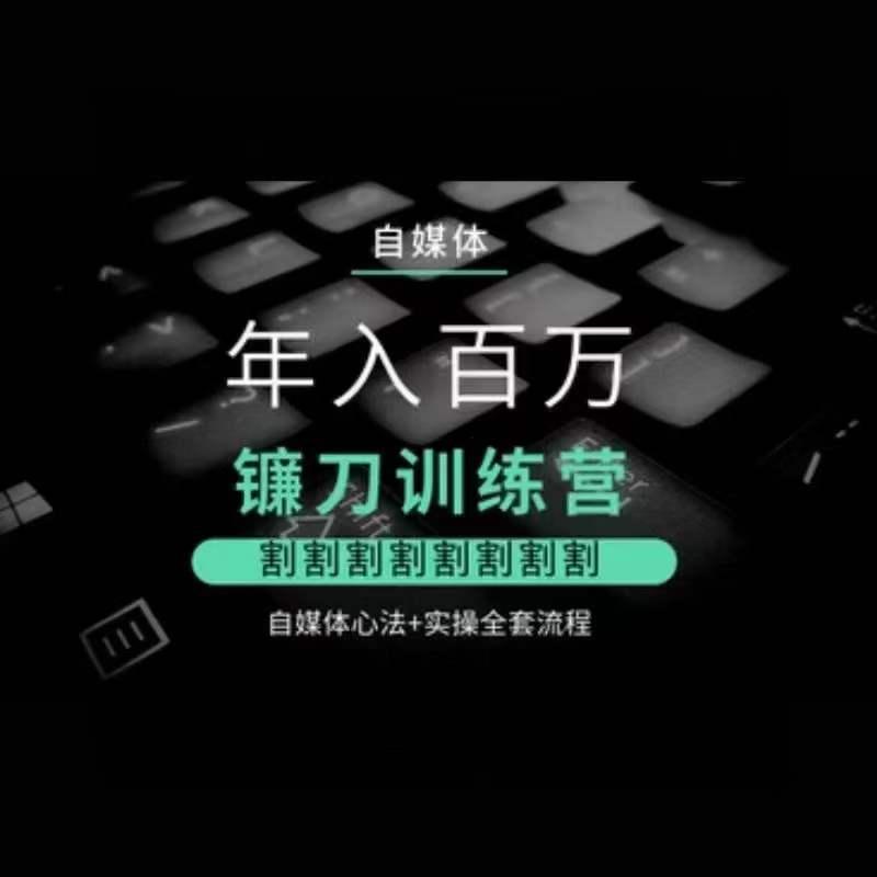 自媒体年入百万镰刀训练营，割割割割割割割割，自媒体心法+实操全套流程-kk网创