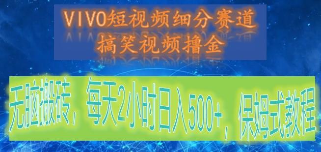 VIVO短视频细分赛道，搞笑视频撸金，无脑搬砖，每天2小时日入500+，保姆式教程-kk网创