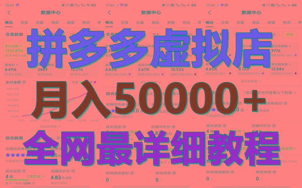 拼多多虚拟电商训练营月入50000+你也行，暴利稳定长久，副业首选-kk网创