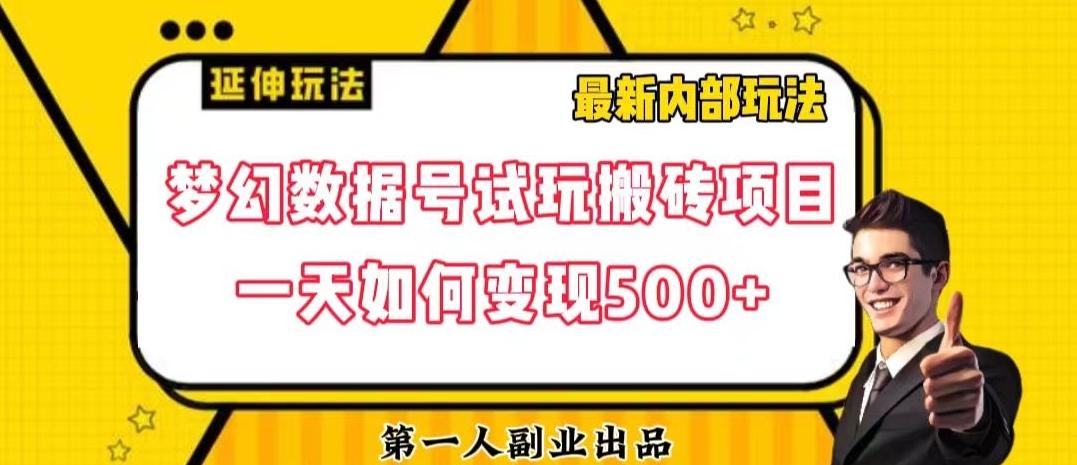 数据号回归玩法游戏试玩搬砖项目再创日入500+【揭秘】-kk网创