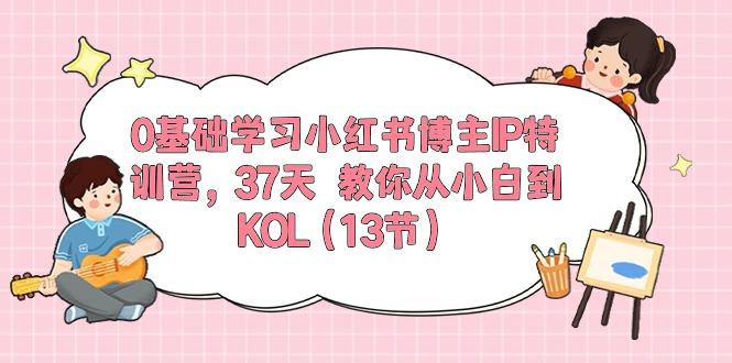 0基础学习小红书博主IP特训营，37天 教你从小白到KOL(13节-kk网创
