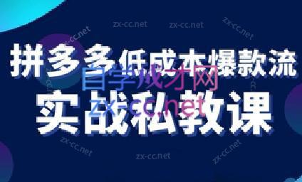 卡卡老师·拼多多低成本爆款流实战私教课-kk网创