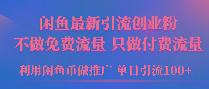 (9584期)2024年闲鱼币推广引流创业粉，不做免费流量，只做付费流量，单日引流100+-kk网创