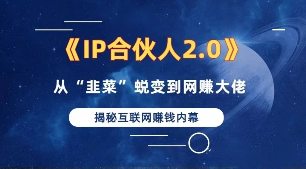 2024如何通过”知识付费“卖项目年入”百万“卖项目合伙人IP孵化训练营-kk网创
